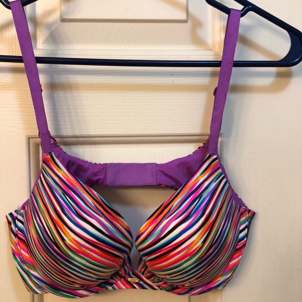 Victoria’s Secret Bra multi color stripes 34C